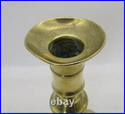 Rare 18th Century Brass Candlestick Very Heavy Piece