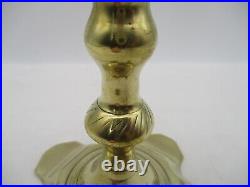 Rare 18th Century Brass Candlestick Very Heavy Piece