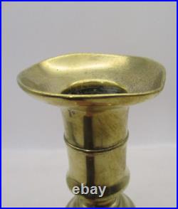 Rare 18th Century Brass Candlestick Very Heavy Piece