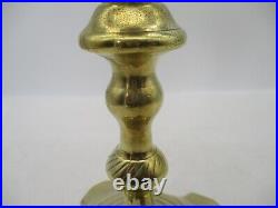 Rare 18th Century Brass Candlestick Very Heavy Piece