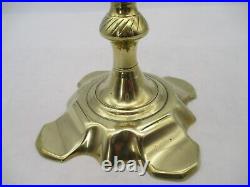 Rare 18th Century Brass Candlestick Very Heavy Piece