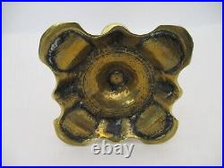 Rare 18th Century Brass Candlestick Very Heavy Piece