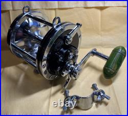 Rare 1960's Black Penn Senator 6/0 114H Fishing Reel withBox & Contents Very Nice