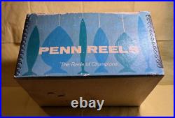 Rare 1960's Black Penn Senator 6/0 114H Fishing Reel withBox & Contents Very Nice