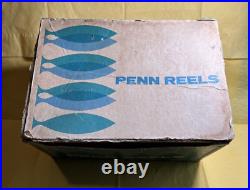 Rare 1960's Black Penn Senator 6/0 114H Fishing Reel withBox & Contents Very Nice