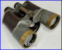 Rare Antique 1927 Pre-WII Carl Zeiss Jena Binoctar 7x50 Binoculars Leather Brass