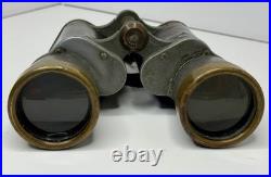Rare Antique 1927 Pre-WII Carl Zeiss Jena Binoctar 7x50 Binoculars Leather Brass