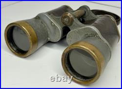 Rare Antique 1927 Pre-WII Carl Zeiss Jena Binoctar 7x50 Binoculars Leather Brass