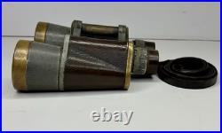 Rare Antique 1927 Pre-WII Carl Zeiss Jena Binoctar 7x50 Binoculars Leather Brass