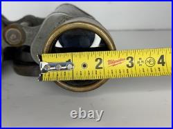 Rare Antique 1927 Pre-WII Carl Zeiss Jena Binoctar 7x50 Binoculars Leather Brass