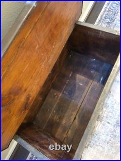 Rare Antique 19th C Continental Brass Bound Kindling Box W Armorial. Very Heavy