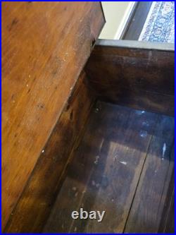 Rare Antique 19th C Continental Brass Bound Kindling Box W Armorial. Very Heavy