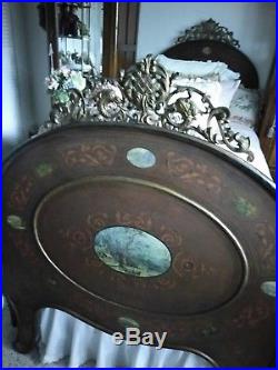 Rare Antique French / German style metal Half Bed Very Good Vintage Condition
