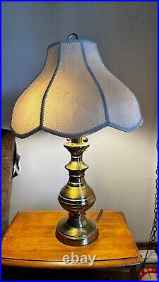 Rare Antique vintage brass table lamp very heavy working condition