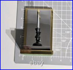 Rare Hollywood Regency Reflecting Candle Bookends Brass & Silver Very Heavy