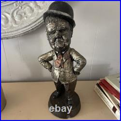 Rare OLIVER HARDY RARE SCULPTURE BUST STATUE FIGURINE Metal/brass Very Heavy