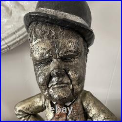 Rare OLIVER HARDY RARE SCULPTURE BUST STATUE FIGURINE Metal/brass Very Heavy