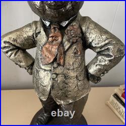 Rare OLIVER HARDY RARE SCULPTURE BUST STATUE FIGURINE Metal/brass Very Heavy