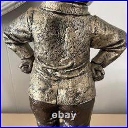 Rare OLIVER HARDY RARE SCULPTURE BUST STATUE FIGURINE Metal/brass Very Heavy