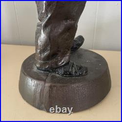 Rare OLIVER HARDY RARE SCULPTURE BUST STATUE FIGURINE Metal/brass Very Heavy