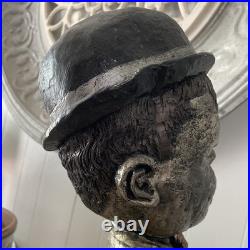 Rare OLIVER HARDY RARE SCULPTURE BUST STATUE FIGURINE Metal/brass Very Heavy