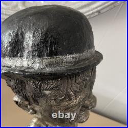 Rare OLIVER HARDY RARE SCULPTURE BUST STATUE FIGURINE Metal/brass Very Heavy