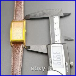 Rare Very Good GRUEN Curvex Pink Quartz Men's Wristwatch Retro Authentic