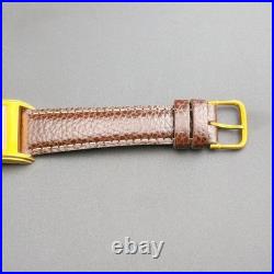 Rare Very Good GRUEN Curvex Pink Quartz Men's Wristwatch Retro Authentic
