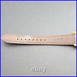 Rare Very Good GRUEN Curvex Pink Quartz Men's Wristwatch Retro Authentic