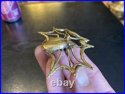 Rare Very Limited Edition Carl Tasha Brass Spider & Web Belt Buckle, 21/100