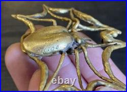 Rare Very Limited Edition Carl Tasha Brass Spider & Web Belt Buckle, 21/100