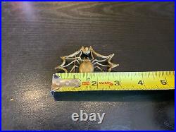 Rare Very Limited Edition Carl Tasha Brass Spider & Web Belt Buckle, 21/100