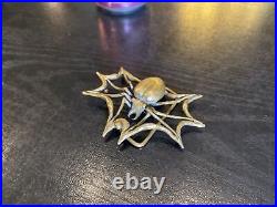 Rare Very Limited Edition Carl Tasha Brass Spider & Web Belt Buckle, 21/100