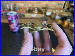 Rare Very Limited Edition Carl Tasha Brass Spider & Web Belt Buckle, 21/100