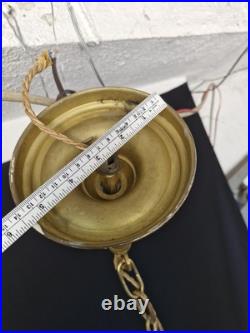 Rare Vintage Antique French Brass Chandelier Ceiling Light 4 Arms Very beautiful Rare Vintage Antique French Brass Chandelier Ceiling Light 4 Arms Very beautiful
