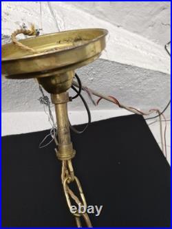Rare Vintage Antique French Brass Chandelier Ceiling Light 4 Arms Very beautiful