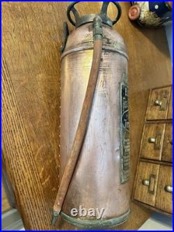 Rare Vintage Badger Round Bottom Brass Fire Extinguisher Very Hard to Find 24