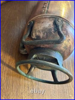 Rare Vintage Badger Round Bottom Brass Fire Extinguisher Very Hard to Find 24