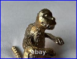 Rare Vintage Brass Godzilla Statue Very Detailed and Unique Decor