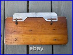 Rare Vintage Buick Brass & Wood w Frame Topper License Plate Booster Very Unique
