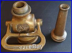 Rare Vintage Elkhart Brass MFG. CO Chief Fire Hose Nozzle. Very Fast Shipping