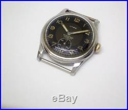 Rare Vintage Military Bulova swiss watch works very exact stainless steel case