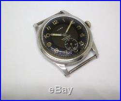 Rare Vintage Military Bulova swiss watch works very exact stainless steel case