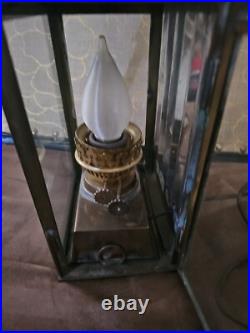 Rare Vintage Solid Brass Lantern Lamp In Very Good Contion