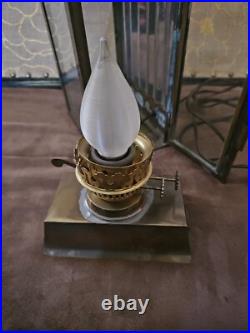 Rare Vintage Solid Brass Lantern Lamp In Very Good Contion
