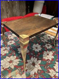 Rare West Germany Brass Legged Small Table Very Nice