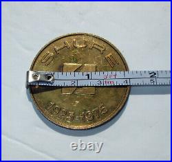 SHURE Microphone Medallion Coin Token Large Heavy Brass very Rare collection