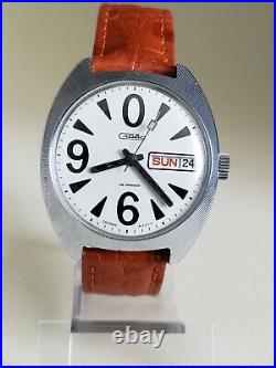SLAVA BIG Zero SOVIET Vintage Very Rare Wristwatch USSR 26 Jewels Day & Date