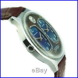 SLAVA very rare soviet vintage watch mechanical Two mechanisms USSR