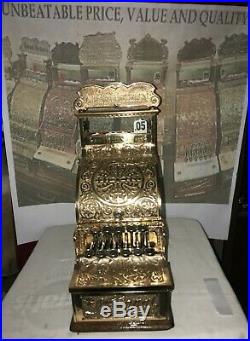 STUNNING VERY RARE Old Mdl #12 Fine Scroll Nat'l Brass Candy Store Cash Register
